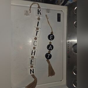 New Rustic Kitchen Hangibg Wall Decor Set - Black and White